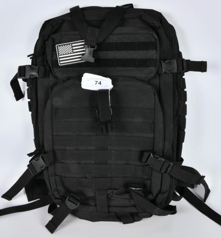 Lot 74: Black Tactical Field Backpack
