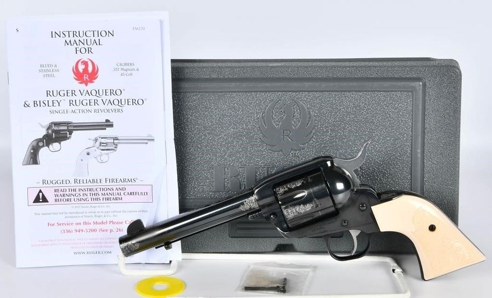 Lot 120: Engraved Ruger New Vaquero Revolver .45 Colt