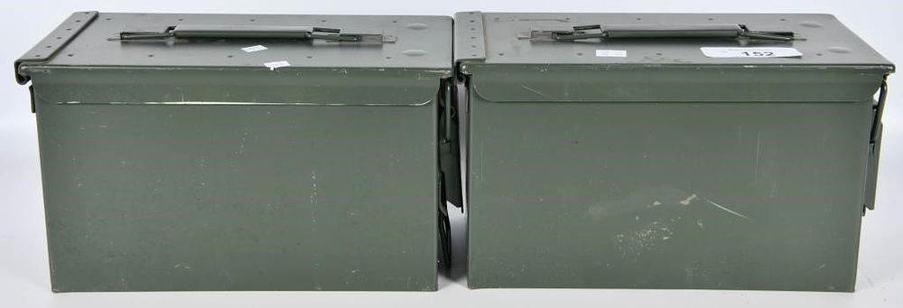 Lot 152: 2 Heavy Duty Metal Ammo Cans