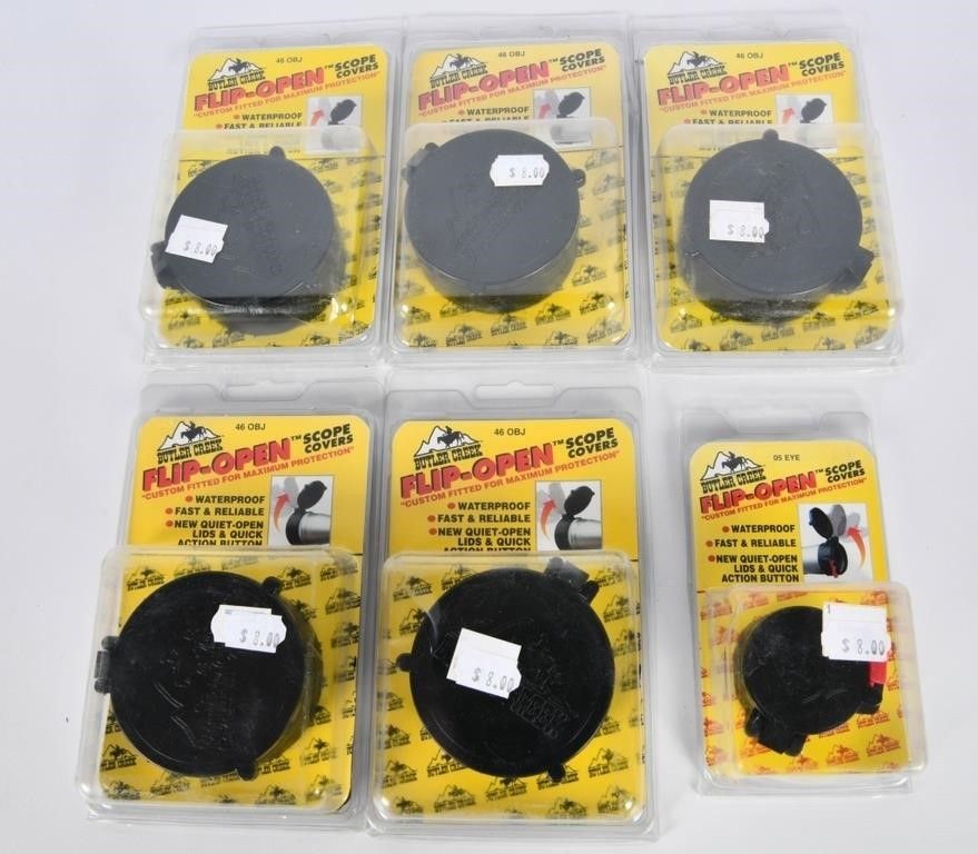 Lot 161: 7 NIP Butler Creek Flip Open Scope Covers