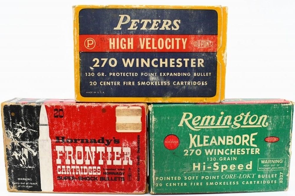 Lot 181: 60 Rounds Of .270 Winchester Ammunition