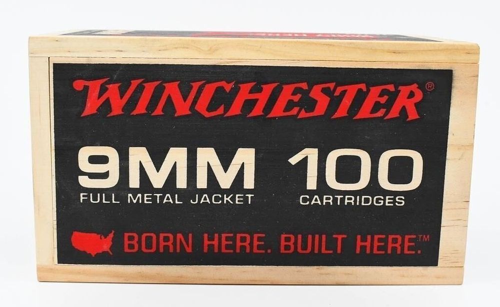 Lot 202: 100 Rounds Of Winchester 9mm Luger Ammunition