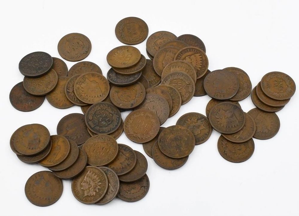 Lot 215: 63 Count Of Collector Indian Head Wheat Pennies