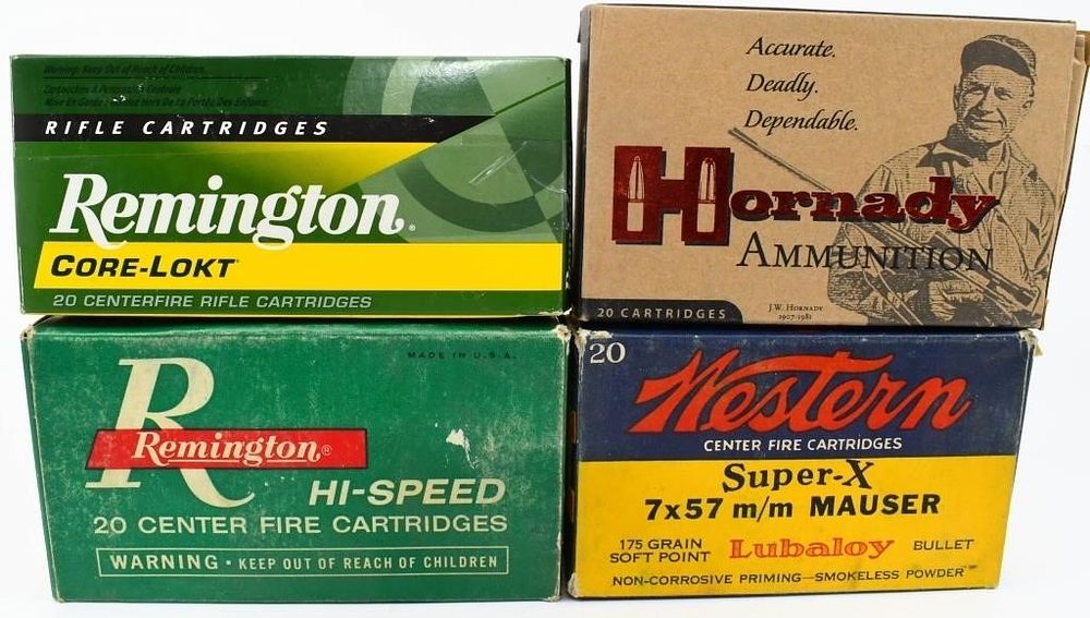 Lot 232: 80 Rounds Of Mixed Rifle Ammunition
