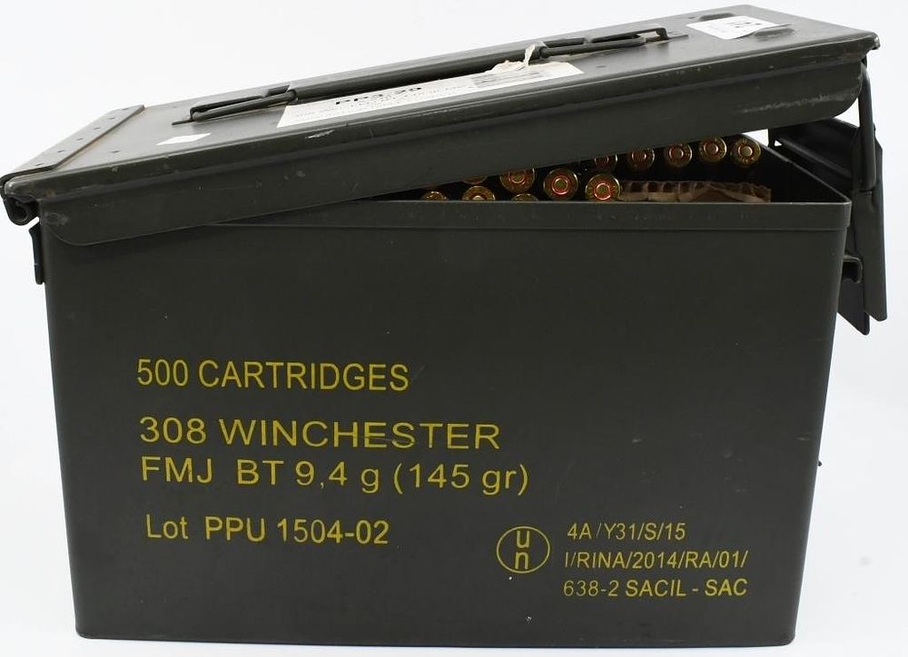 Lot 241: 586 Rounds Of .308 Win Belt Linked Ammunition