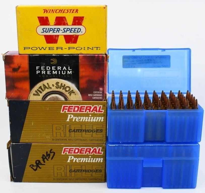 Lot 283: 93 Rds Of Reman .243 Win & Empty Brass Casings