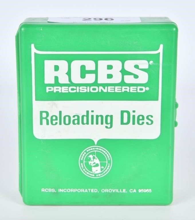 Lot 296: 2 RCBS Reloading Dies For 6mm Rem Cartridges