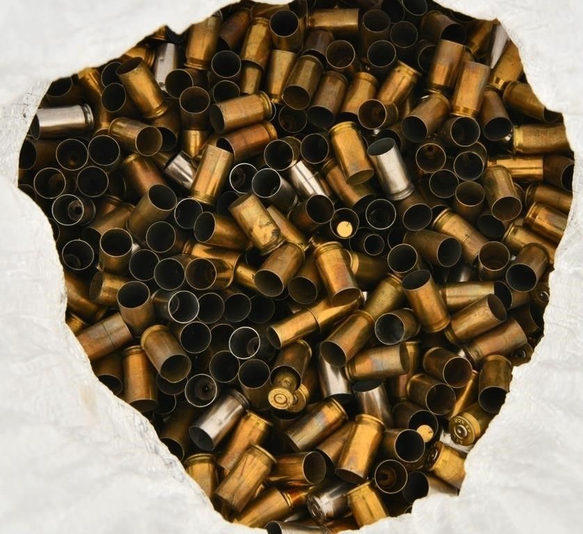 Lot 299: 18.5 Lbs Of .45 ACP Empty Brass Casings