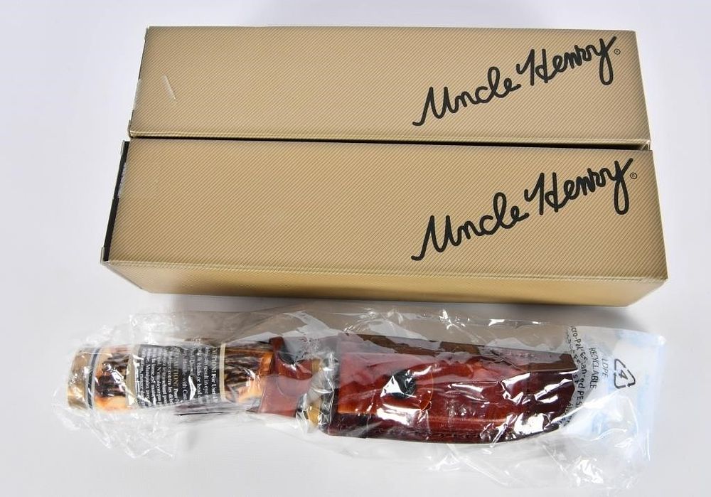 Lot 323: 2 New Uncle Henry 153UH Golden Spike Knives