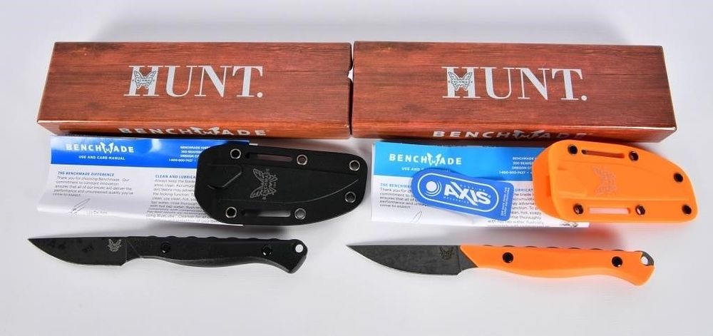 Lot 413: 2 New Benchmade CPM-154 Fixed Blade Knives