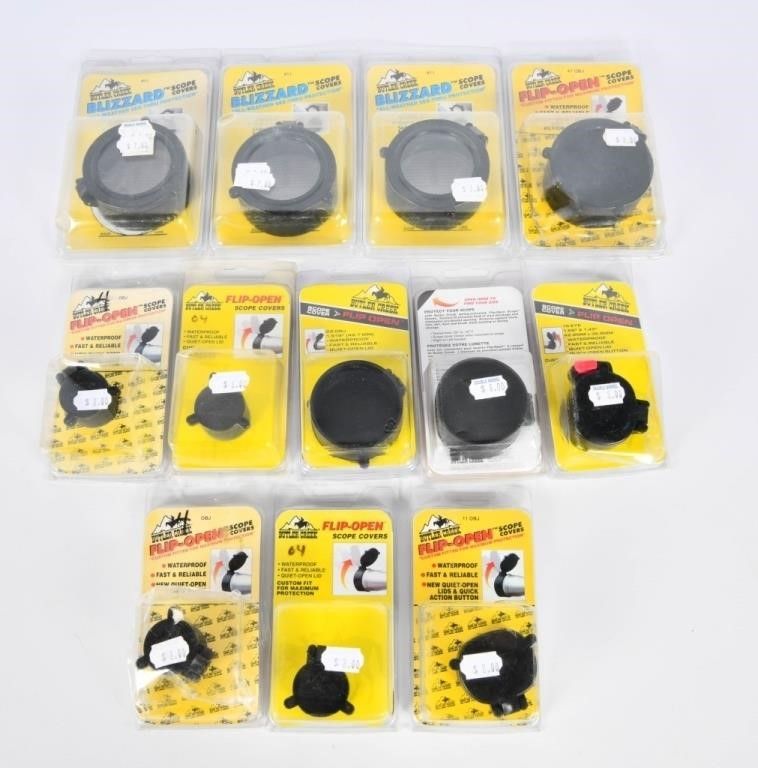 Lot 491: 11 NIP Butler Creek Flip Open Scope Covers