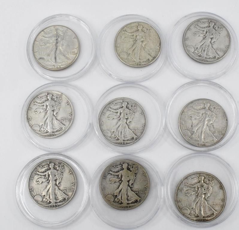 Lot 605: 9 Collector Peace Silver Dollars