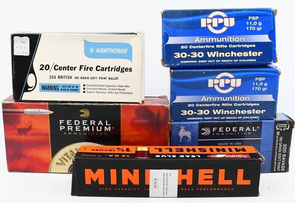 Lot 607: 109 Rounds of Mixed Rifle Ammunition