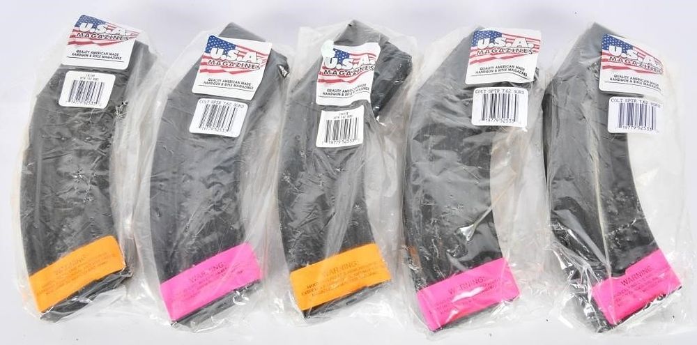 Lot 608: Lot of 5 Colt Sporter 7.62X39 Magazines 30 Rounds