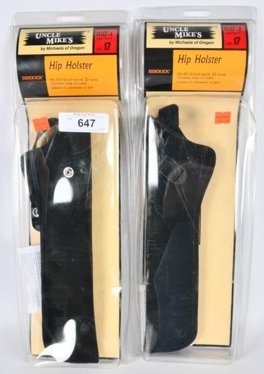 Lot 647: 2 NIP Uncle Mikes Size 17 Hip Holsters