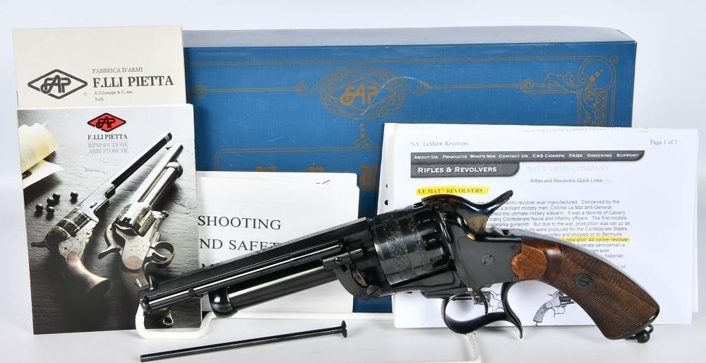 Lot 654: Boxed Le Mat Revolver .44 Caliber + 20 Ga Shotgun