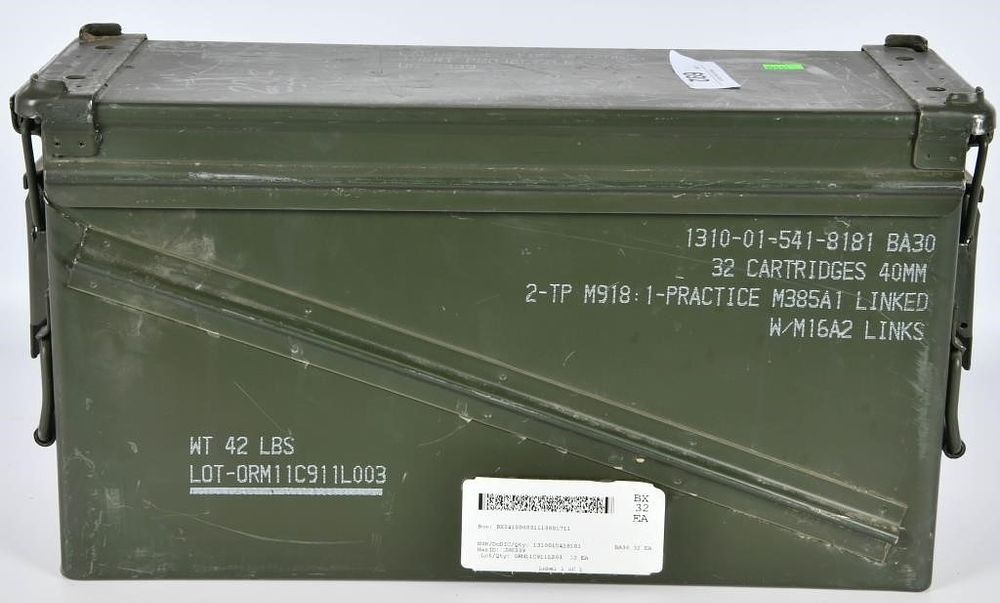Lot 692: Large Heavy Duty Metal Ammo Can