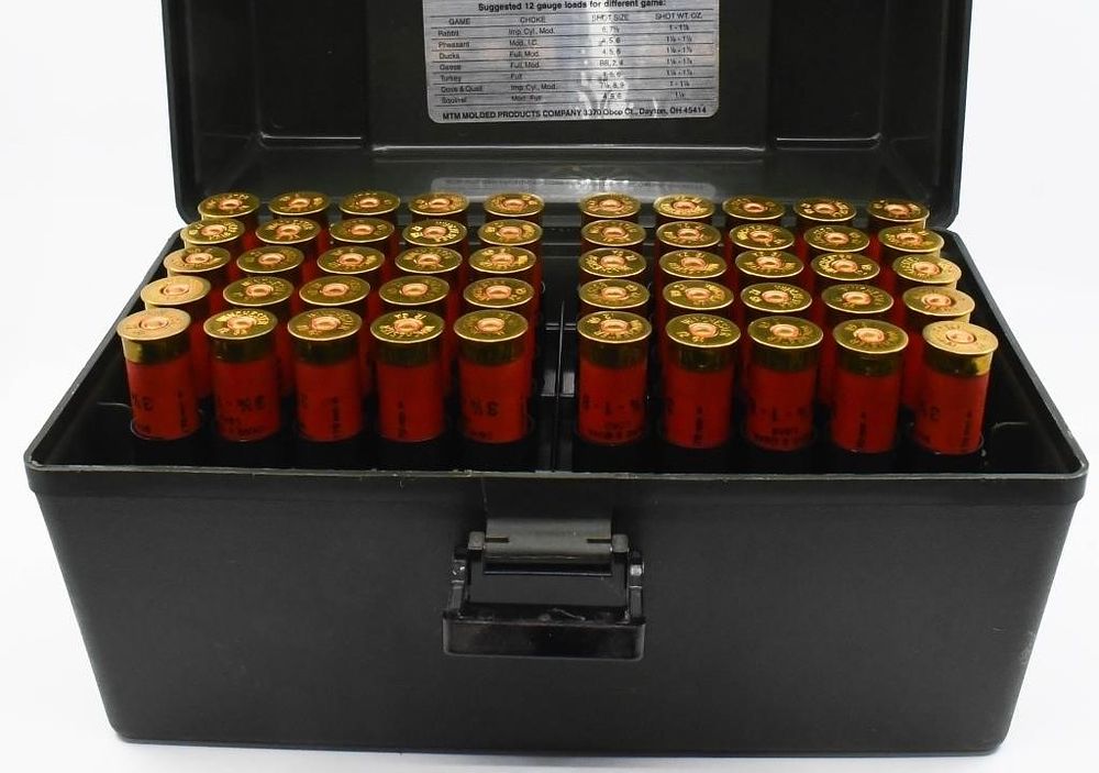 Lot 697: 100 Rounds Of 12 Ga Shotshells W/ Carry Case