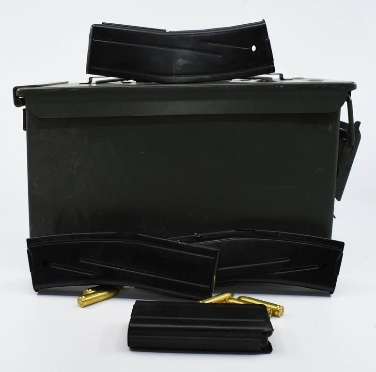 Lot 1066: 281 Rounds Of .30 Carbine Ammo W/ Magazines