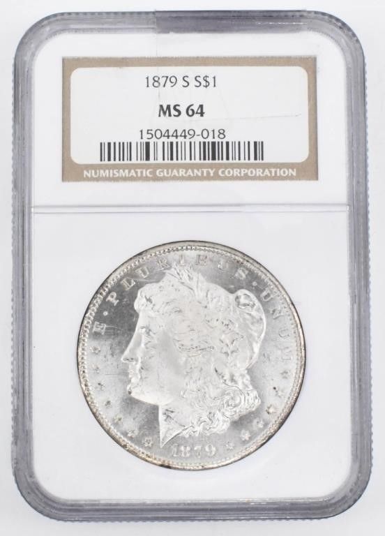 Lot 1067: Uncirculated NNC Graded Morgan Silver Dollar
