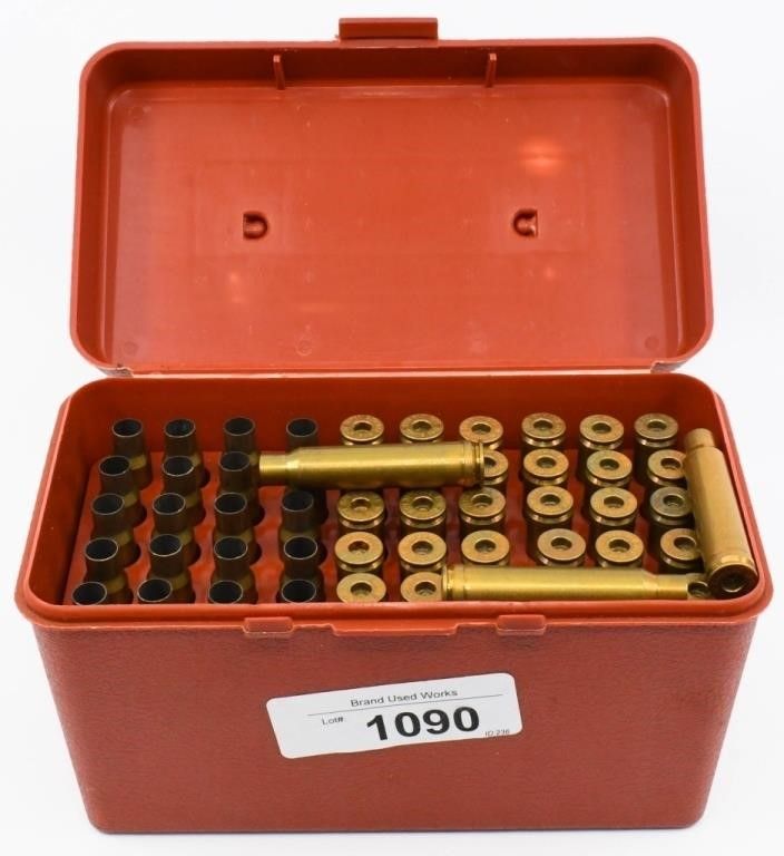 Lot 1090: 53 Count Of Empty .338 Win Mag Brass Casings