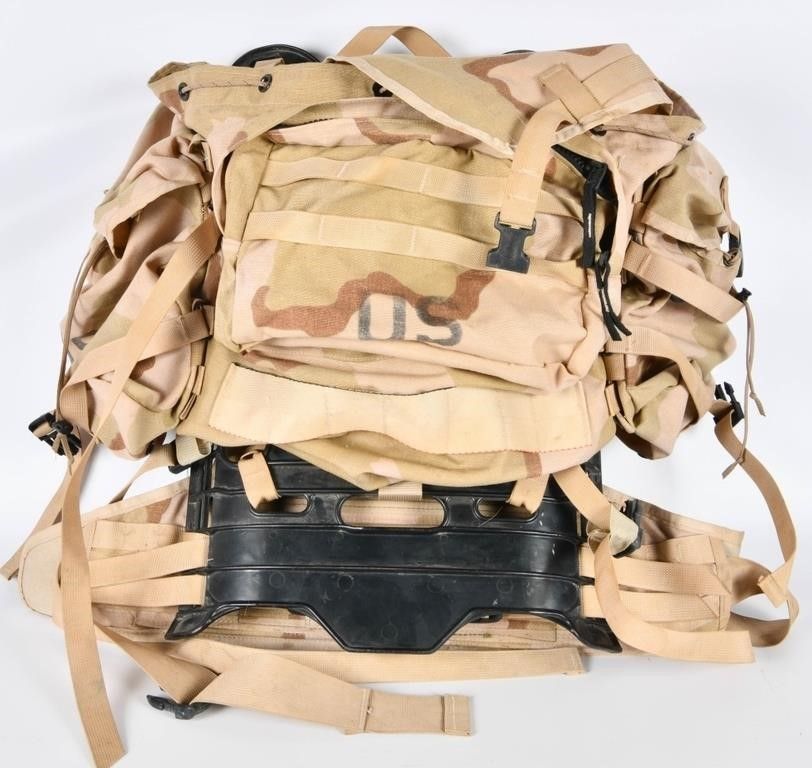 Lot 1103: Large Size Camo Backpack With Frame