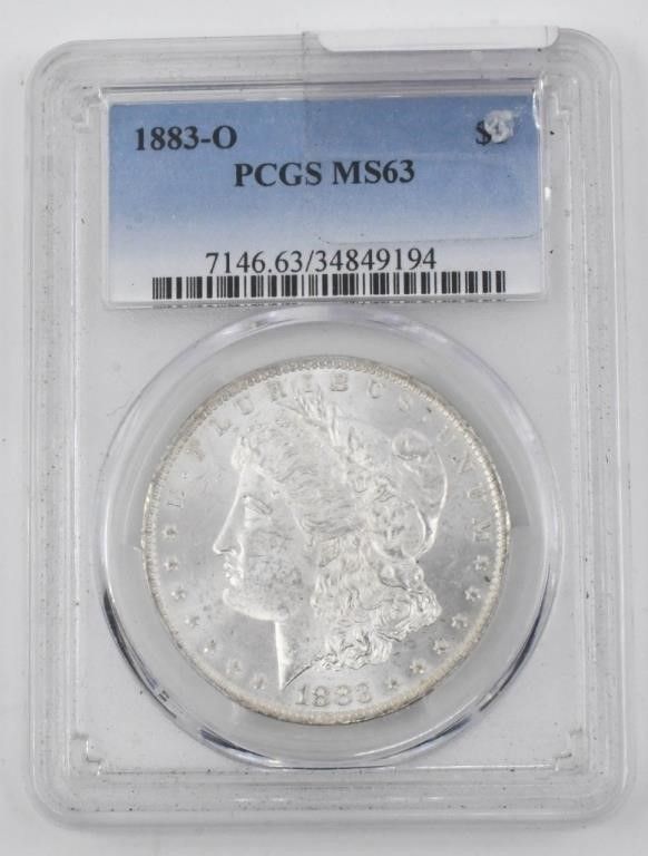 Lot 1124: Uncirculated PCGS Graded Morgan Silver Dollar