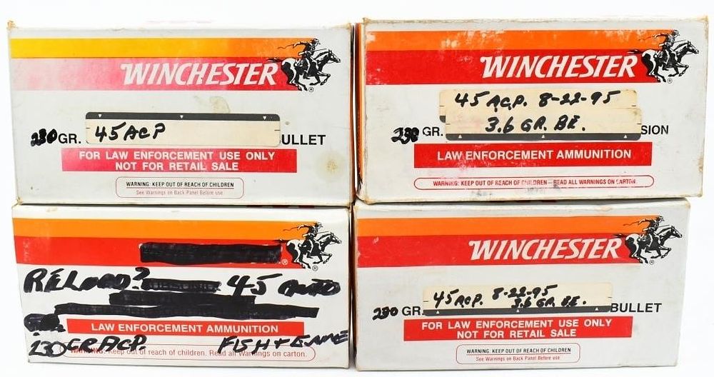 Lot 1189: 199 Rounds Of Reman .45 ACP Ammunition