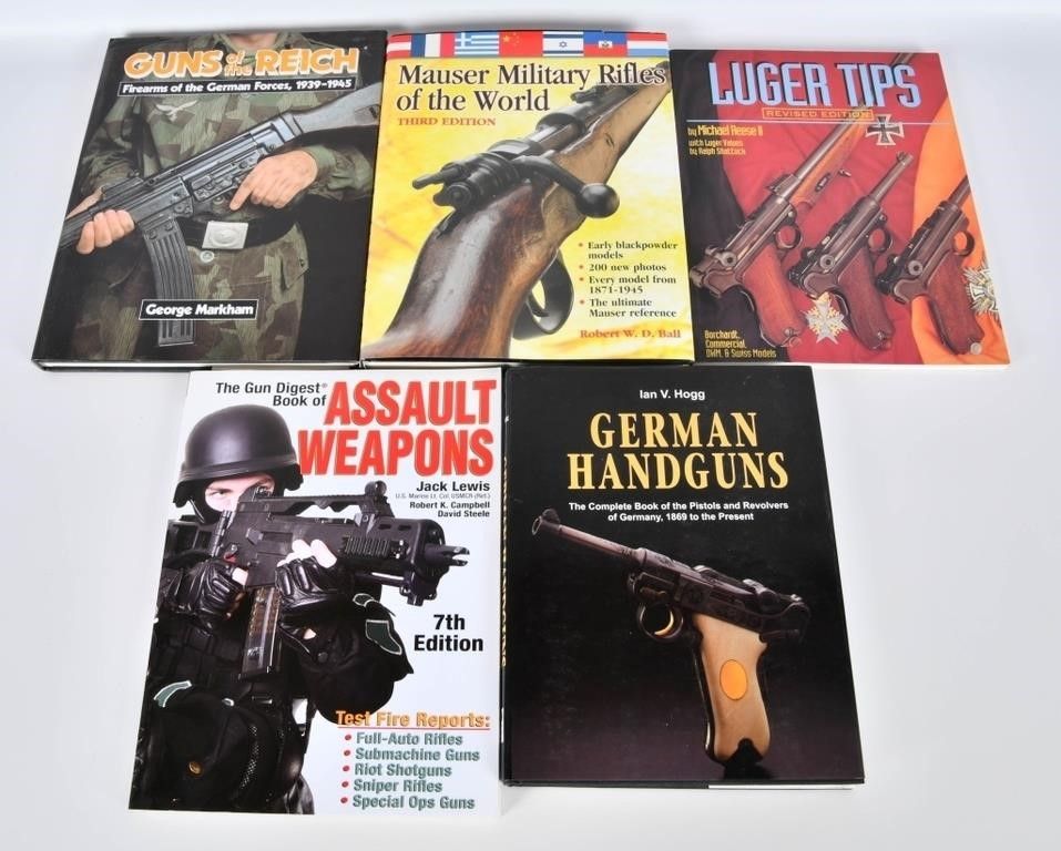 Lot 1214: 5 Various Military & Guns Books