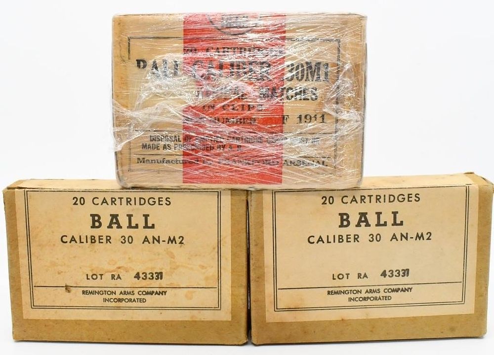 Lot 1222: 60 Rounds Of Ball .30-06 SPRG Ammunition