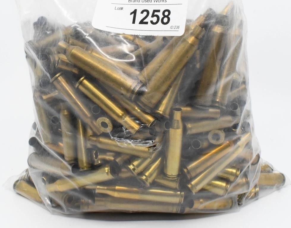 Lot 1258: 6.5 Lbs Of Misc Empty Rifle Brass Casings