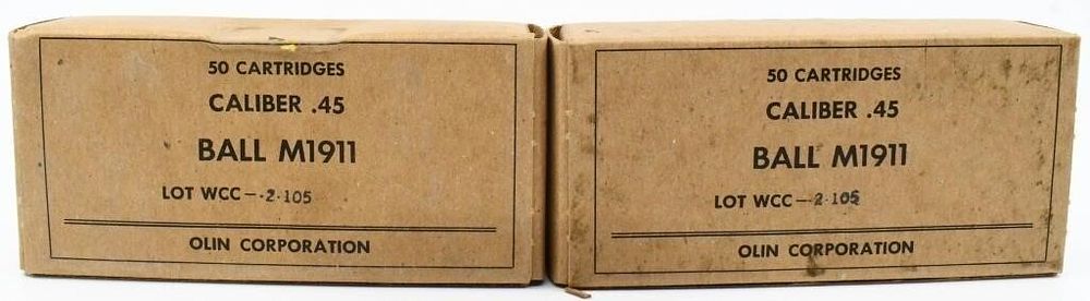 Lot 1273: 100 Rounds Of Ball M1911 .45 ACP Ammunition
