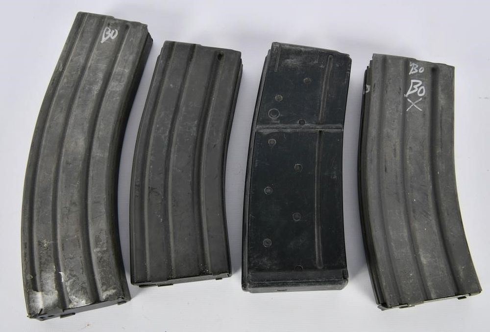 Lot 1277: Lot of Four Metal AR Rifle Magazines
