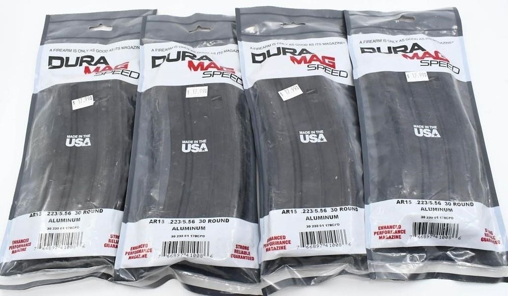 Lot 1289: 4 NIP Duramag AR15 30 Rd Magazines
