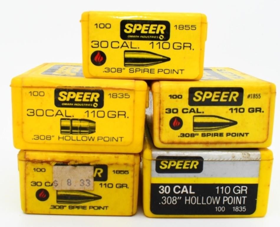 Lot 1318: Approx 300 Count Of Speer .30 Cal Bullet Tips