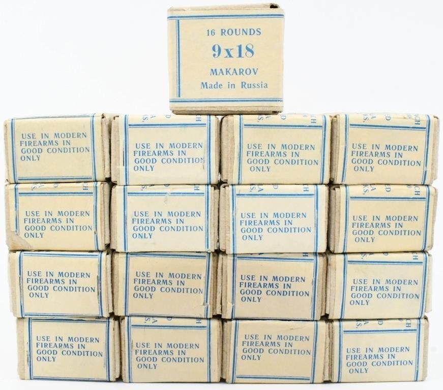 Lot 1351: 272 Rounds Of 9x18 Makarov Russian Ammunition