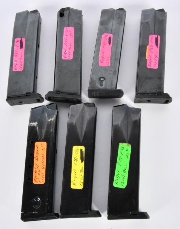 Lot 1367: Lot of 7 Ruger Magazines P89 P95 & P94