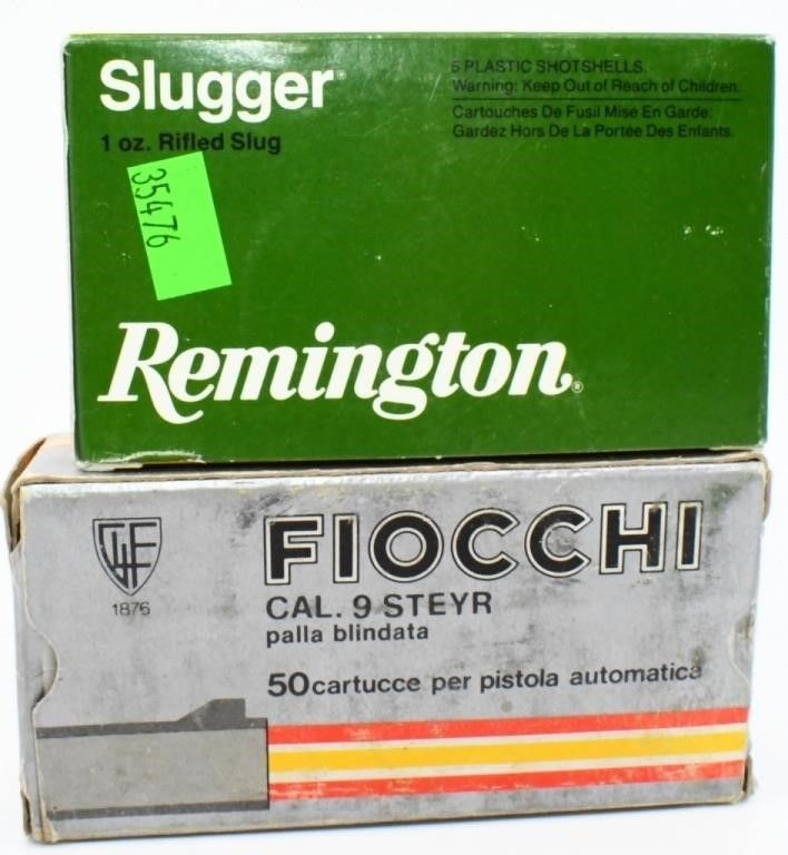 Lot 1372: 23 Rounds Of 9mm Steyr & 12 Ga Sluggers