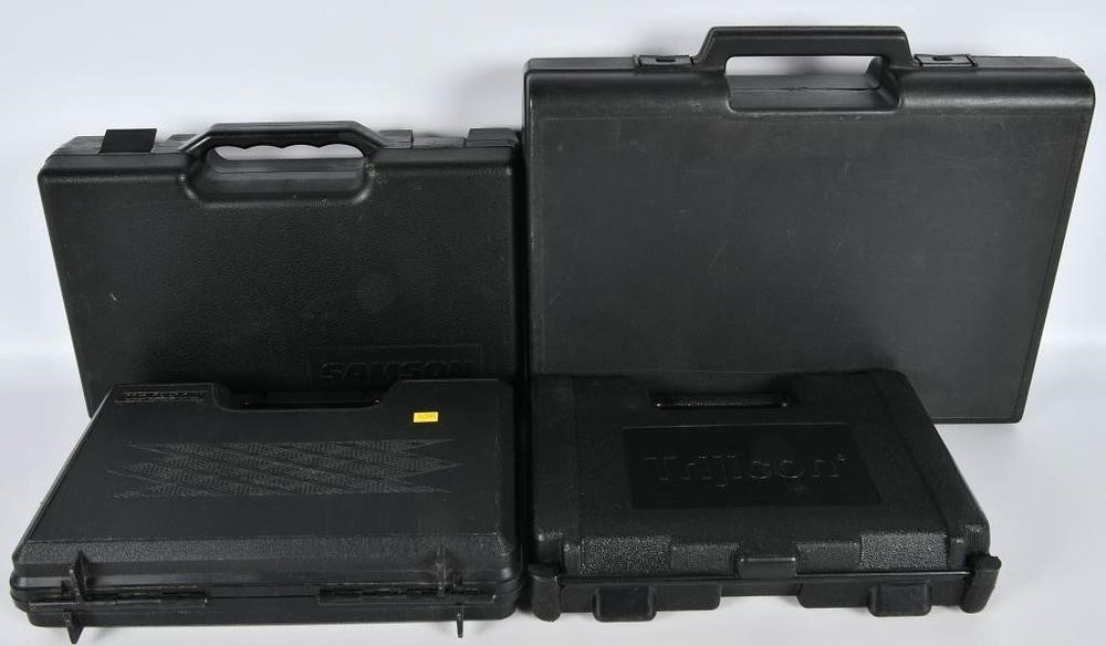 Lot 1373: 4 Various Size Plastic Pistol Hardcases