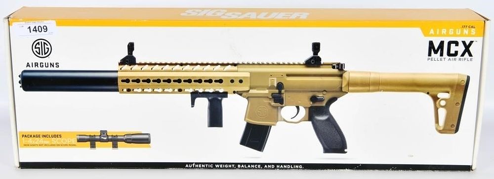 Lot 1409: NIB Sig Sauer MCX Pellet Air Rifle