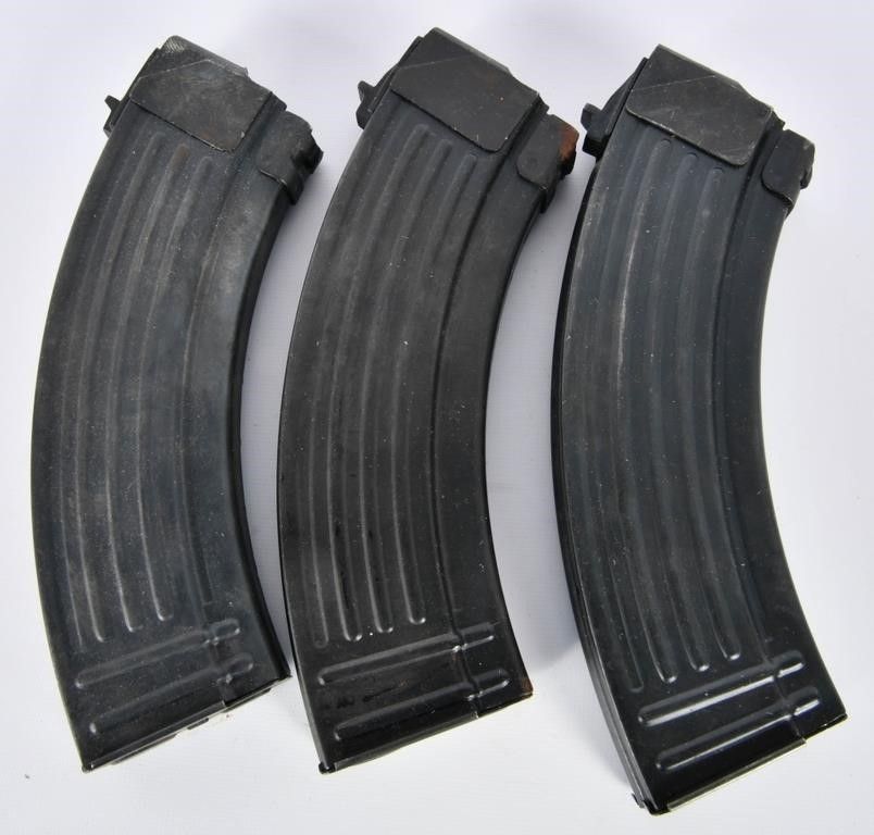 Lot 1487: Lot of Three Metal AK-47 Magazines 30 Rounds