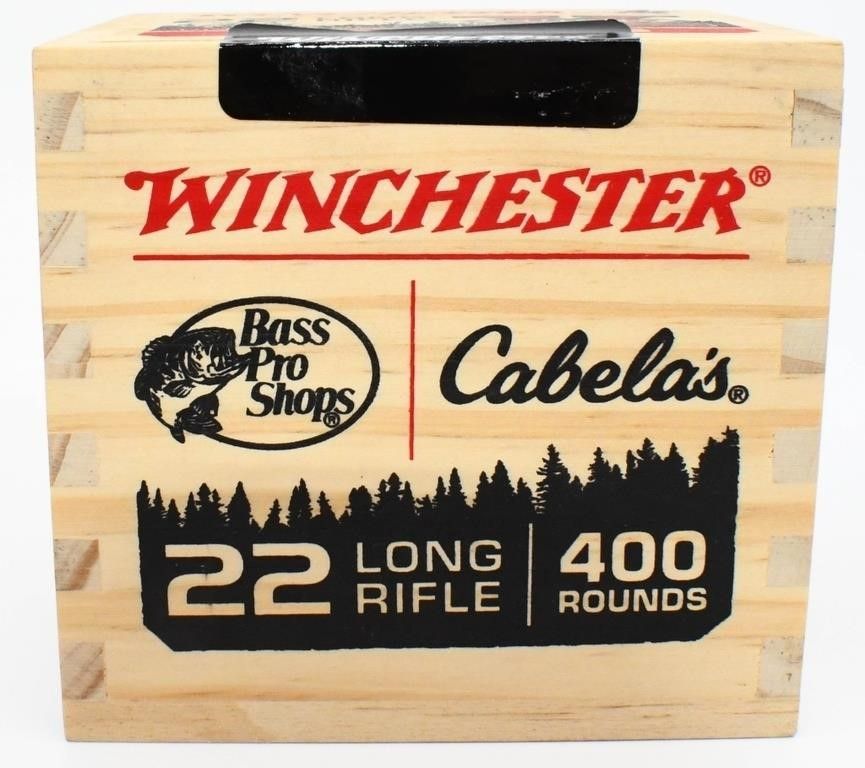 Lot 1594: 400 Rounds Of Winchester .22 LR in Wood Box