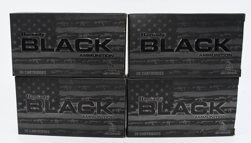 Lot 1597: 80 Rounds of Hornady Black .224 Valkyrie Ammo