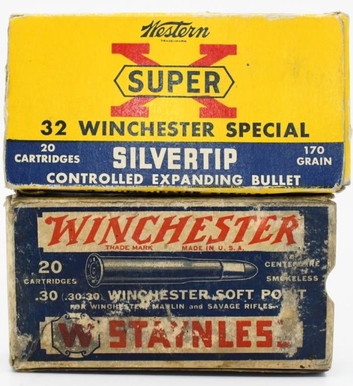 Lot 1600: 25 Rounds Of Collector .32 Win & .30-30 Win Ammo