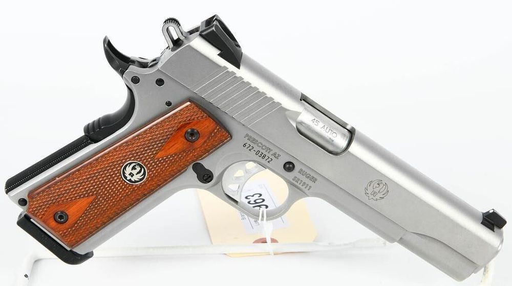 Lot 1605: Ruger SR1911 Semi Auto Pistol .45 ACP
