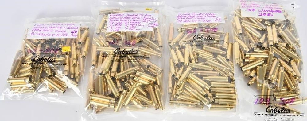 Lot 1628: 335 Count of Cleaned .308 Win Empty Brass