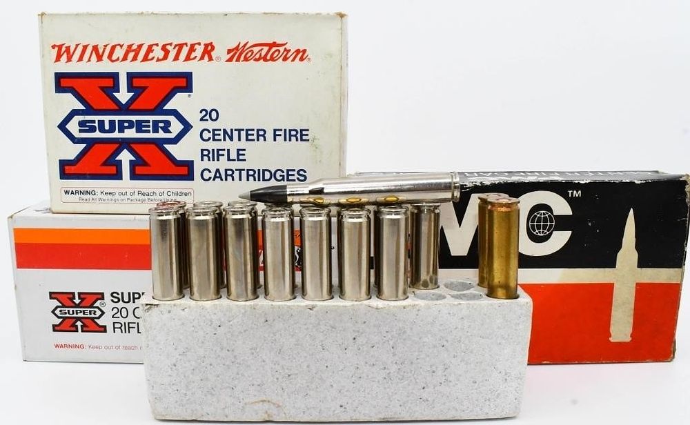 Lot 1630: 42 Rounds Of Mixed Rifle Ammo & Empty Brass