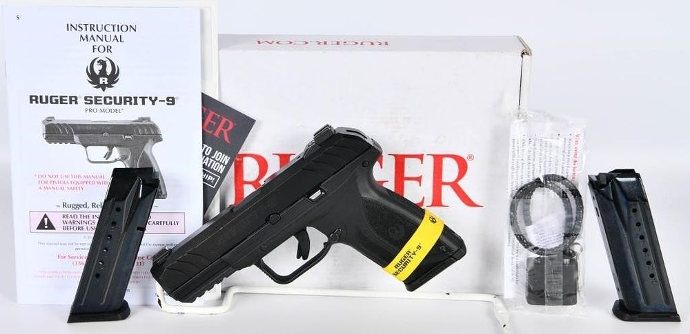 Lot 1662: NEW Ruger Security-9 FS 9mm Semi Auto Pistol