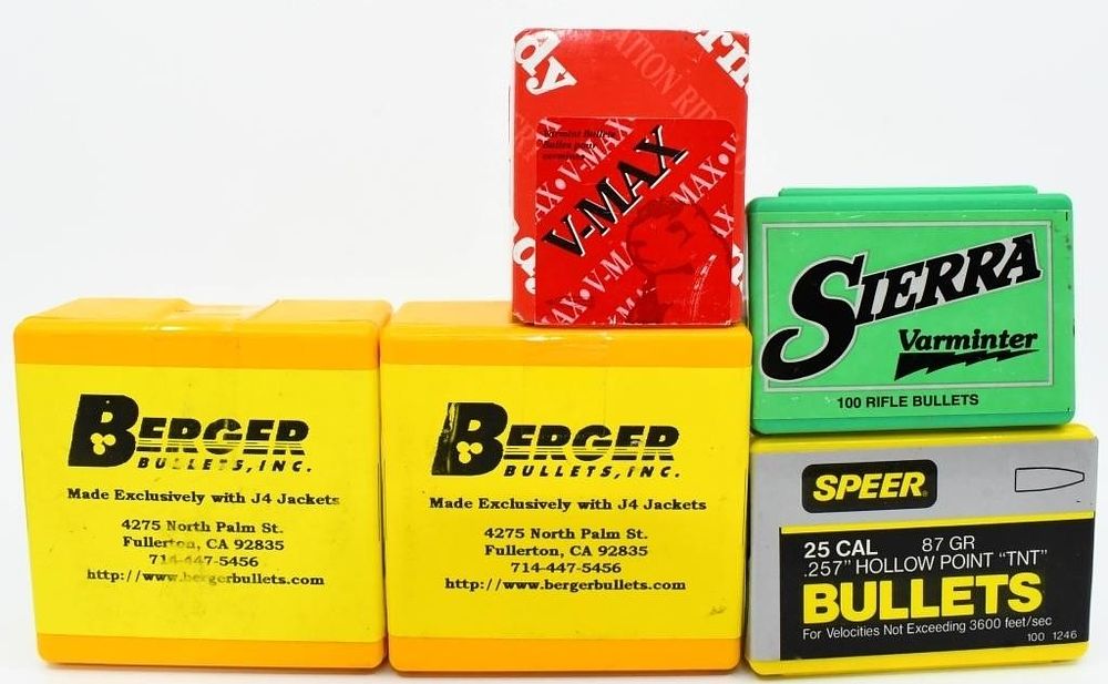 Lot 1678: 500 Count Of .25 Cal Reloading Bullet Tips