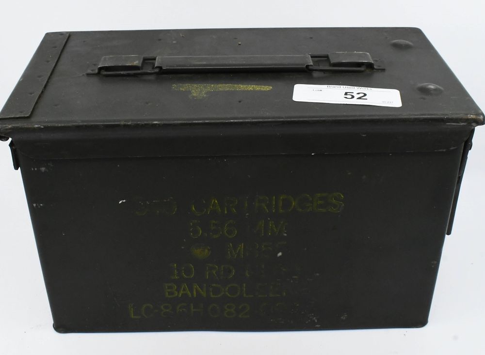Lot 52: Metal Ammo Can Full Of Mixed 12 Ga Shotshells